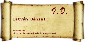 István Dániel névjegykártya